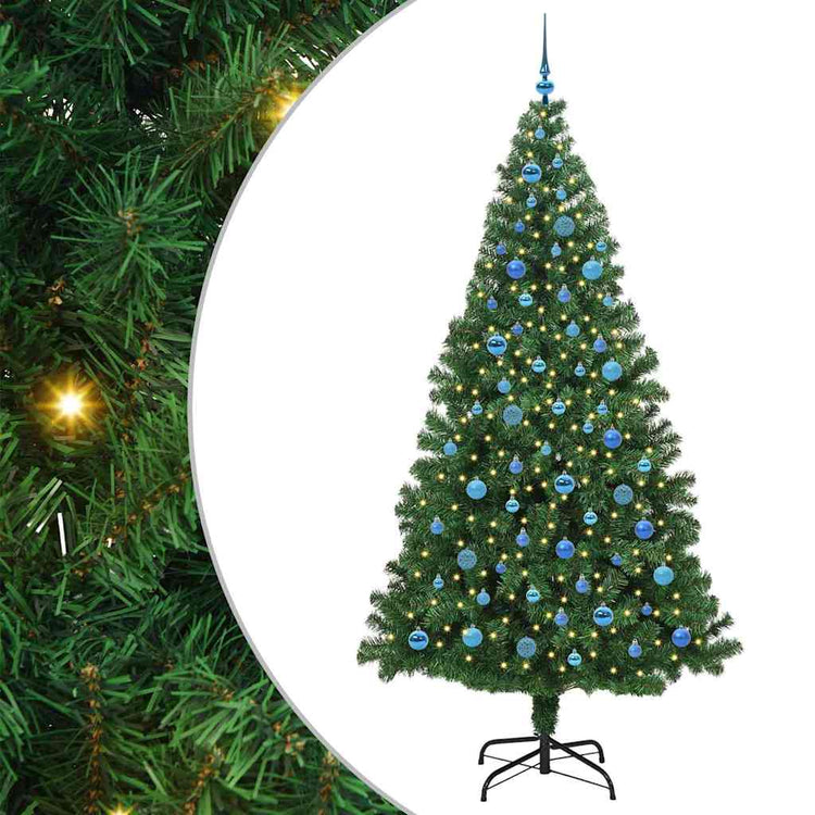 Vidaxx künstlicher Weihnachtsbaum grün 240 cm PVC und Stahl und Kunststoff