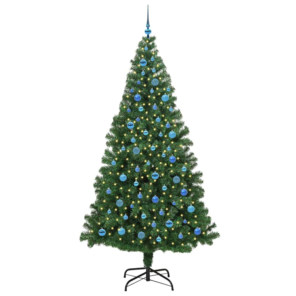 Vidaxx künstlicher Weihnachtsbaum grün 240 cm PVC und Stahl und Kunststoff
