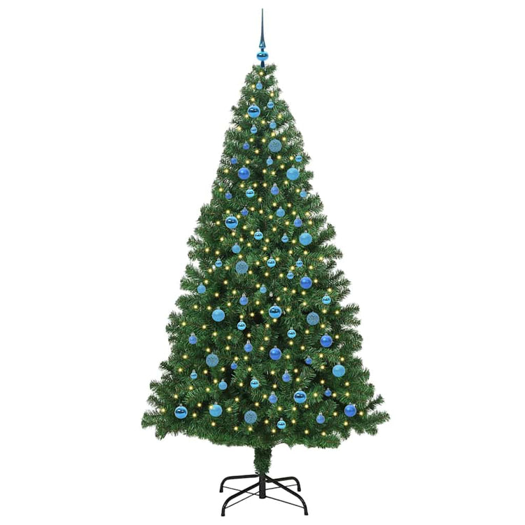Vidaxx künstlicher Weihnachtsbaum grün 240 cm PVC und Stahl und Kunststoff