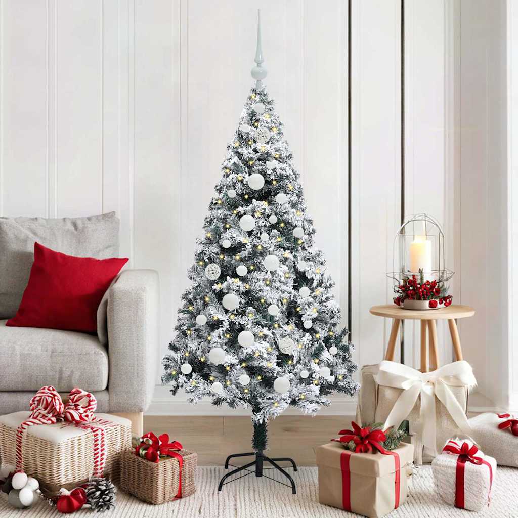 Künstlicher Weihnachtsbaum von Vidaxx mit 150 LEDs, weiß, 150 cm, PVC und Stahl und Kunststoff
