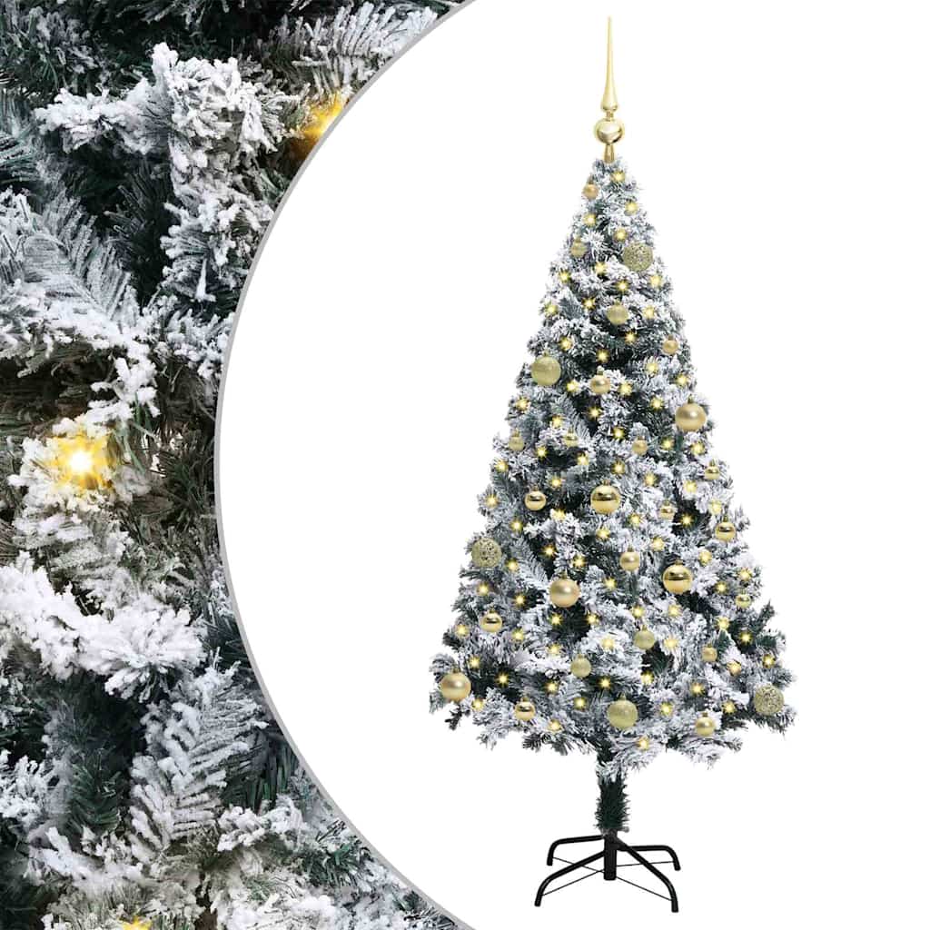 Künstlicher Weihnachtsbaum von Vidaxx mit 150 LEDs, weiß, 150 cm, PVC und Stahl und Kunststoff