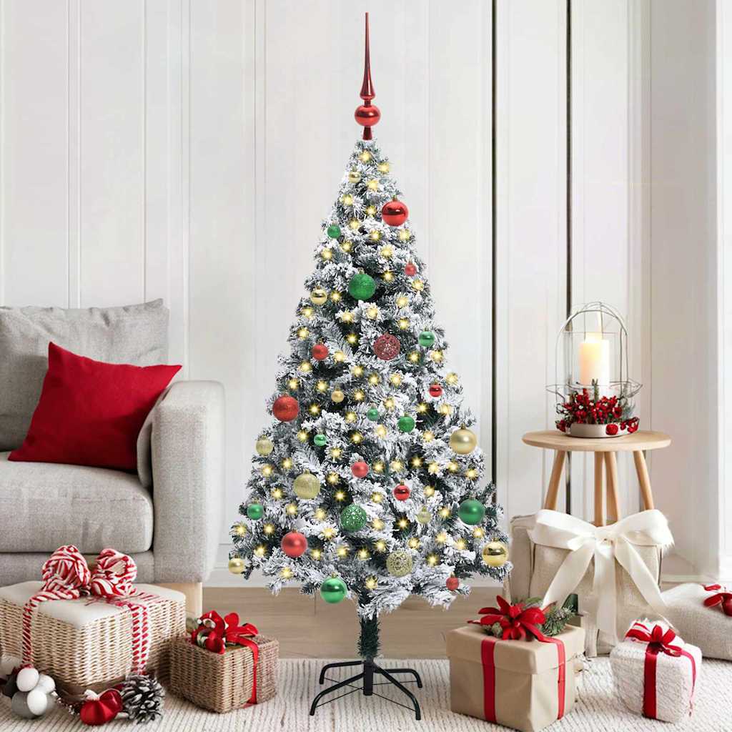 Künstlicher Weihnachtsbaum von Vidaxx mit 150 LEDs, weiß, 150 cm, PVC und Stahl und Kunststoff