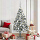 Künstlicher Weihnachtsbaum von Vidaxx mit 300 LEDs, weiß, 180 cm, PVC und Stahl und Kunststoff