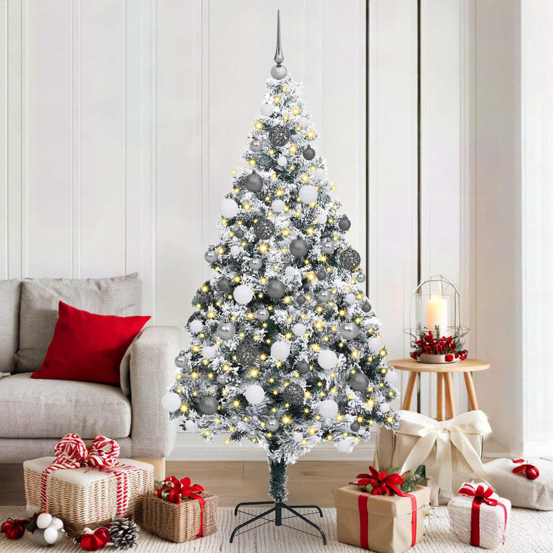 Künstlicher Weihnachtsbaum von Vidaxx mit 300 LEDs, weiß, 180 cm, PVC und Stahl und Kunststoff