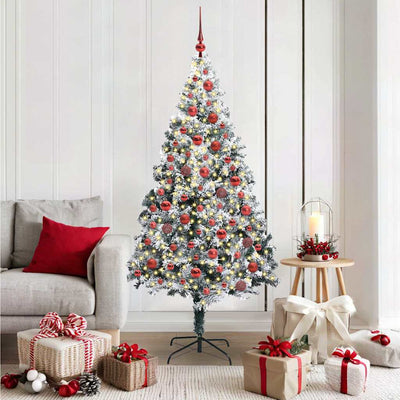 Künstlicher Weihnachtsbaum von Vidaxx mit 300 LEDs, weiß, 180 cm, PVC und Stahl und Kunststoff