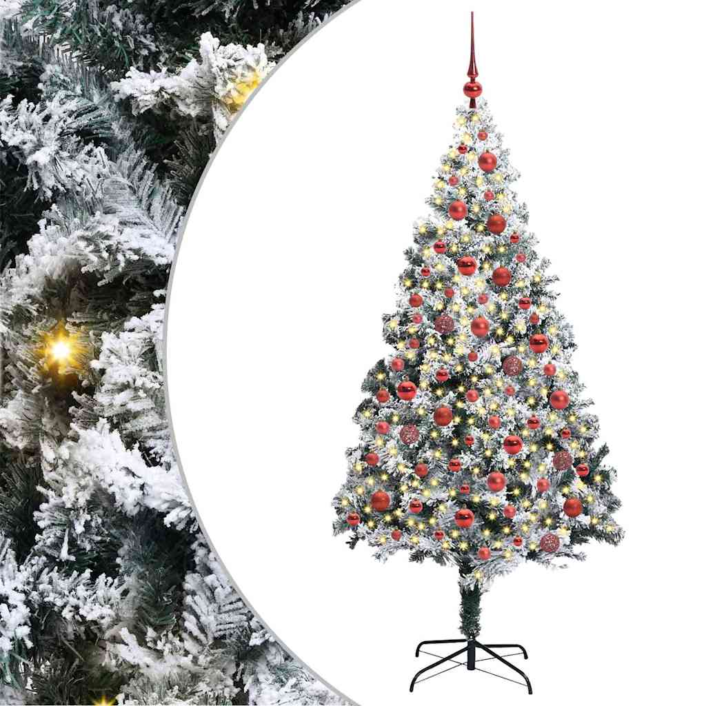 Künstlicher Weihnachtsbaum von Vidaxx mit 300 LEDs, weiß, 180 cm, PVC und Stahl und Kunststoff