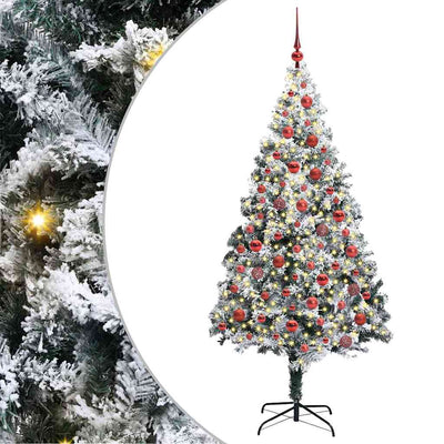 Künstlicher Weihnachtsbaum von Vidaxx mit 300 LEDs, weiß, 180 cm, PVC und Stahl und Kunststoff