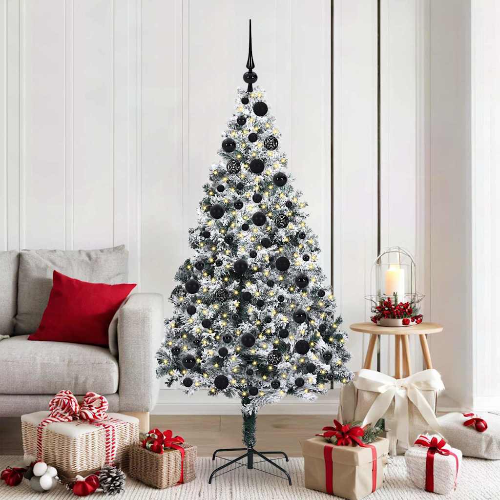 Künstlicher Weihnachtsbaum von Vidaxx mit 300 LEDs, weiß, 180 cm, PVC und Stahl und Kunststoff