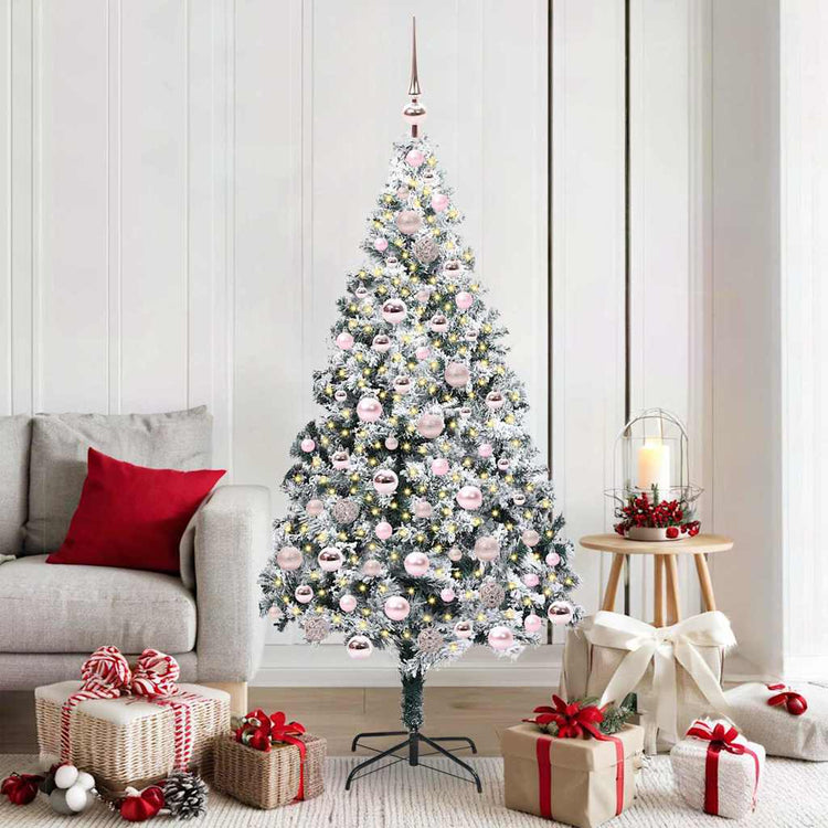 Künstlicher Weihnachtsbaum von Vidaxx mit 300 LEDs, weiß, 180 cm, PVC und Stahl und Kunststoff
