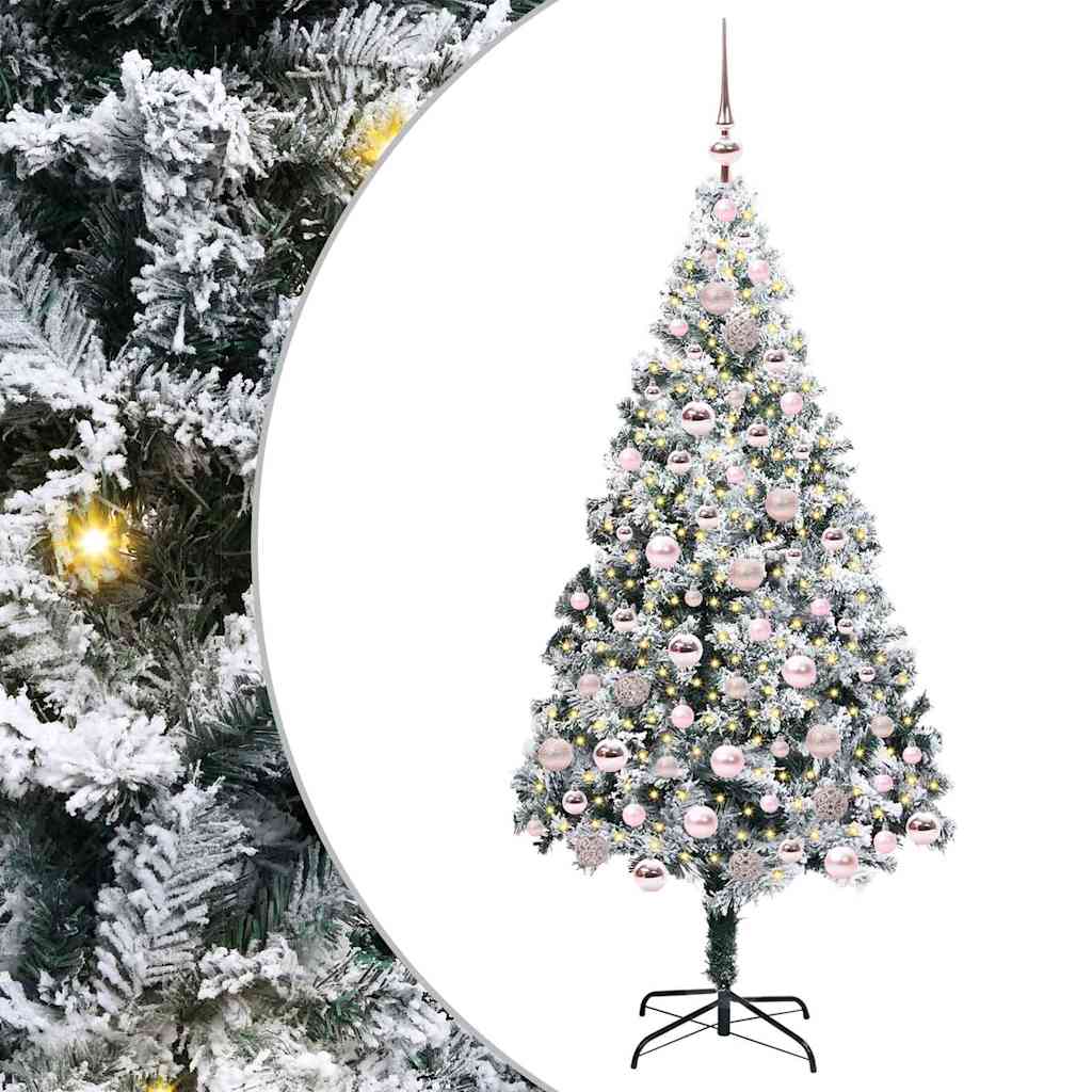 Künstlicher Weihnachtsbaum von Vidaxx mit 300 LEDs, weiß, 180 cm, PVC und Stahl und Kunststoff