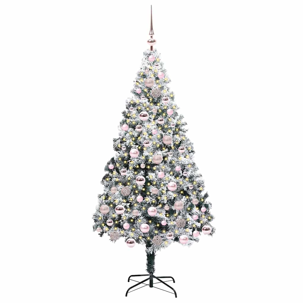 Künstlicher Weihnachtsbaum von Vidaxx mit 300 LEDs, weiß, 180 cm, PVC und Stahl und Kunststoff