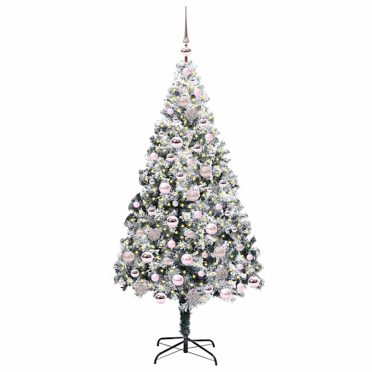 Künstlicher Weihnachtsbaum von Vidaxx mit 300 LEDs, weiß, 180 cm, PVC und Stahl und Kunststoff