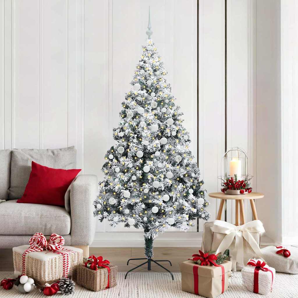 Künstlicher Weihnachtsbaum von Vidaxx mit 300 LEDs, weiß, 180 cm, PVC und Stahl und Kunststoff
