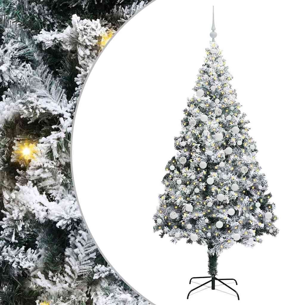 Künstlicher Weihnachtsbaum von Vidaxx mit 300 LEDs, weiß, 180 cm, PVC und Stahl und Kunststoff
