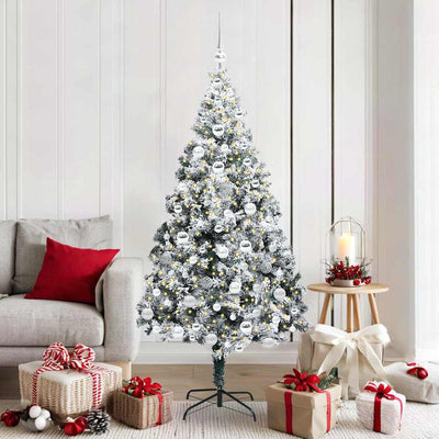 Künstlicher Weihnachtsbaum von Vidaxx mit 300 LEDs, weiß, 180 cm, PVC und Stahl und Kunststoff