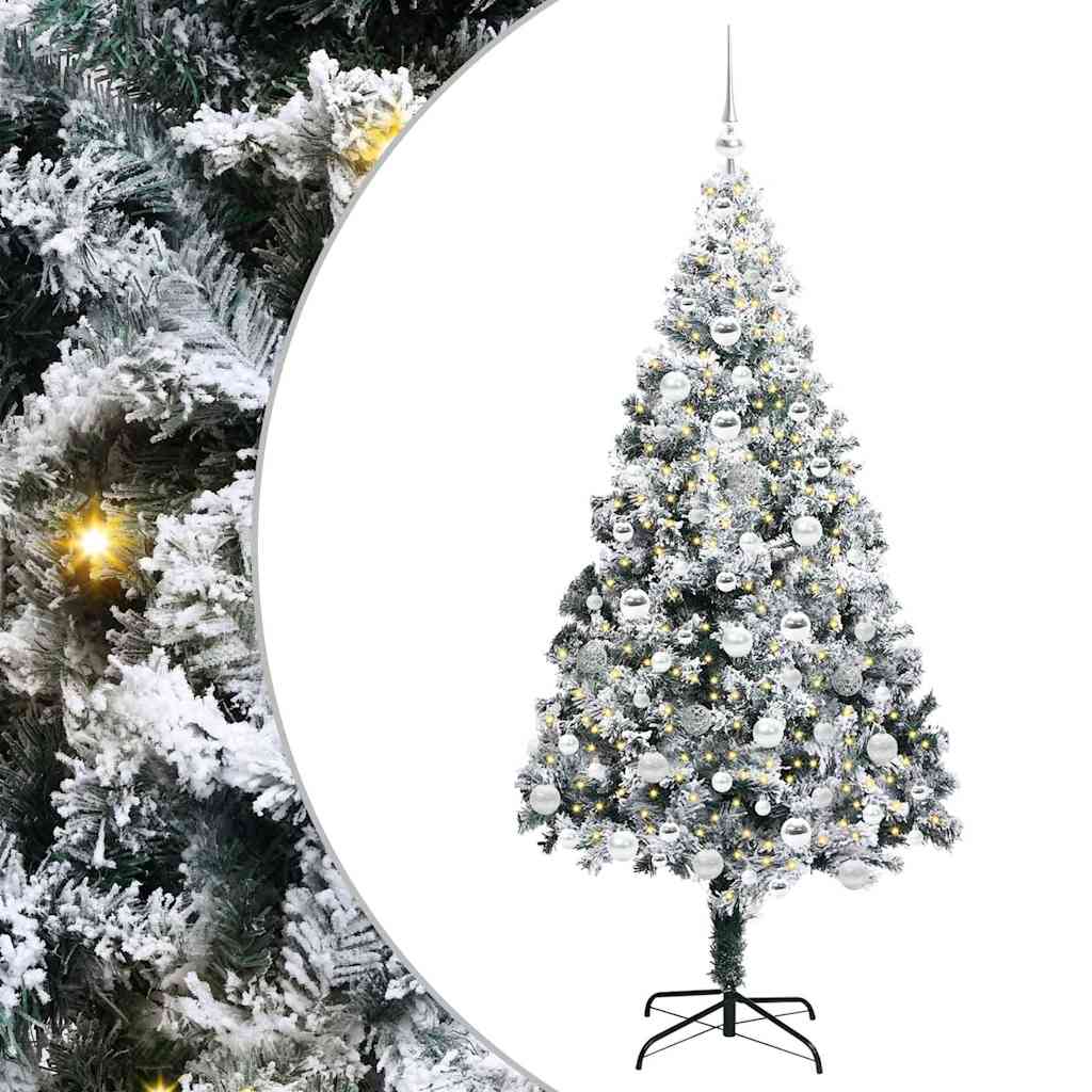 Künstlicher Weihnachtsbaum von Vidaxx mit 300 LEDs, weiß, 180 cm, PVC und Stahl und Kunststoff