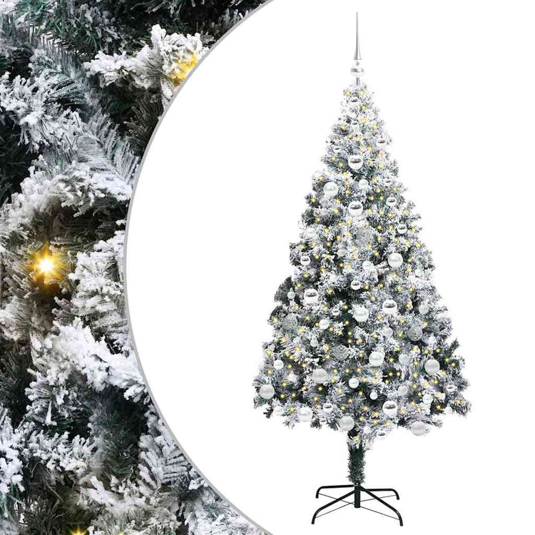 Künstlicher Weihnachtsbaum von Vidaxx mit 300 LEDs, weiß, 180 cm, PVC und Stahl und Kunststoff