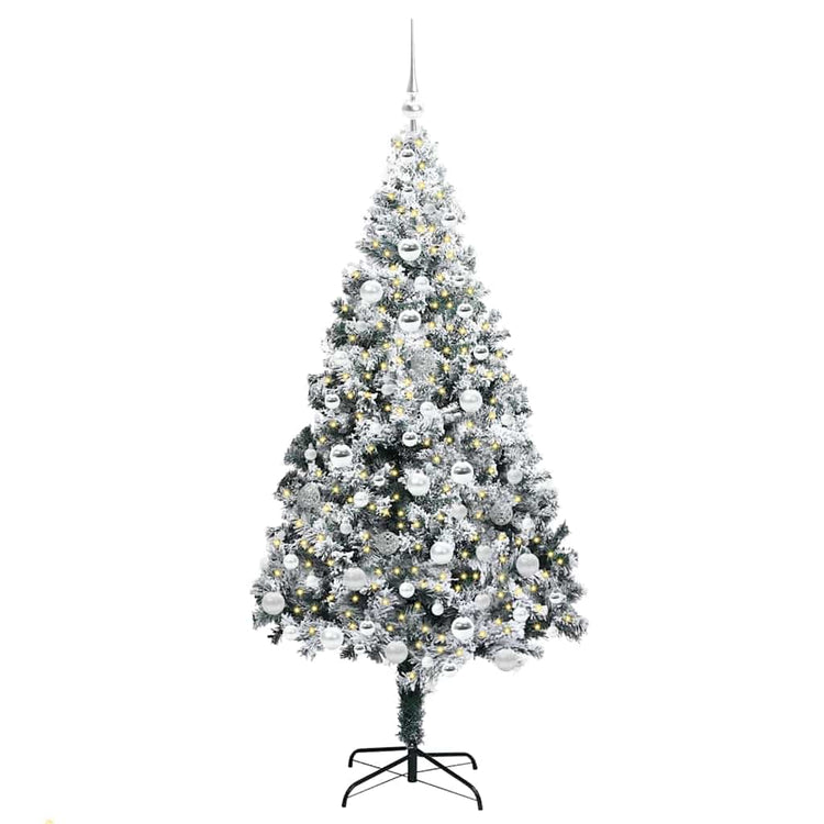 Künstlicher Weihnachtsbaum von Vidaxx mit 300 LEDs, weiß, 180 cm, PVC und Stahl und Kunststoff