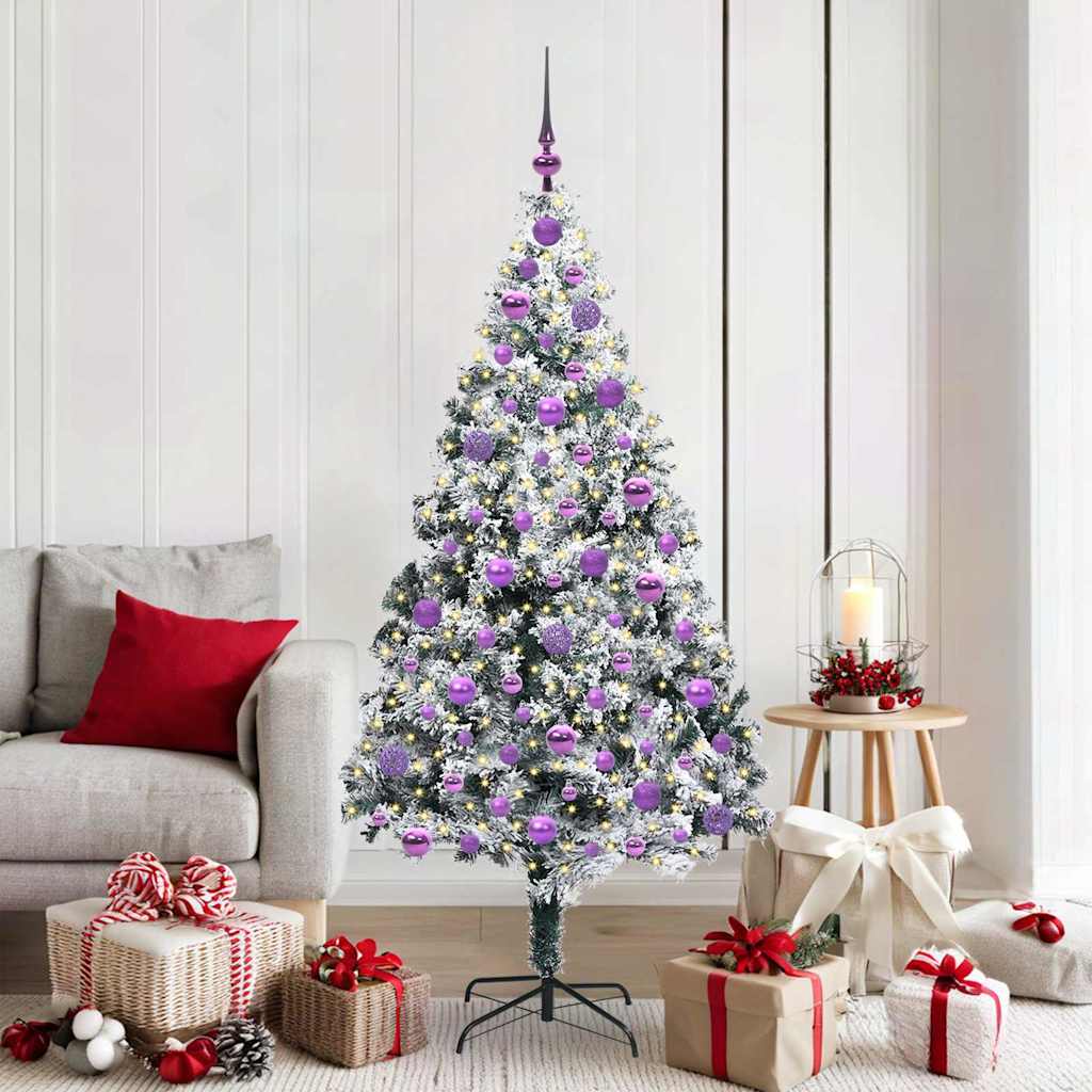 Künstlicher Weihnachtsbaum von Vidaxx mit 300 LEDs, weiß, 180 cm, PVC und Stahl und Kunststoff