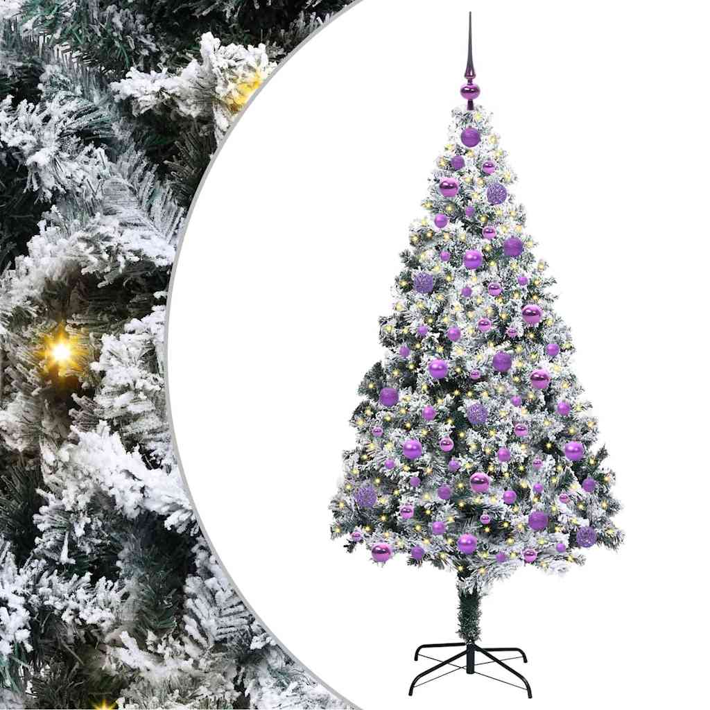 Künstlicher Weihnachtsbaum von Vidaxx mit 300 LEDs, weiß, 180 cm, PVC und Stahl und Kunststoff