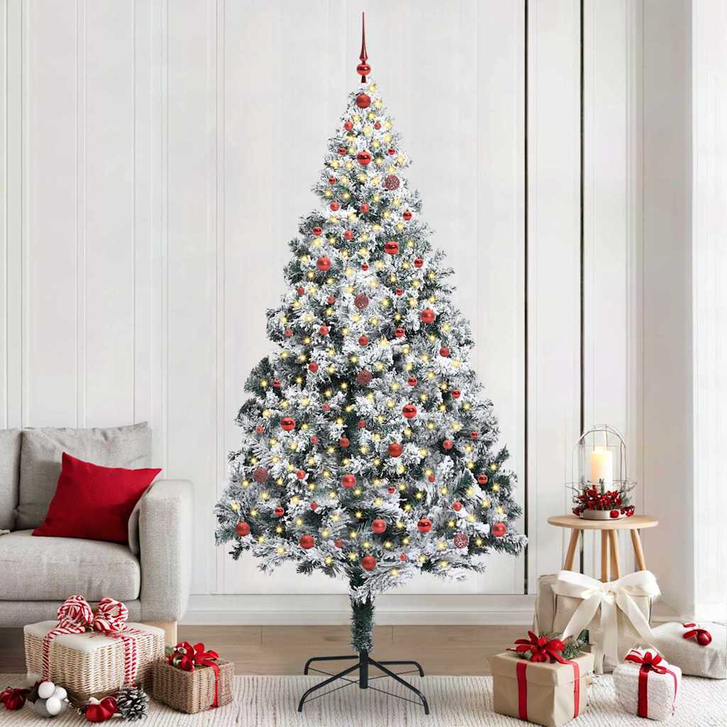 Künstlicher Weihnachtsbaum von Vidaxx mit 300 LEDs, weiß, 240 cm, PVC und Stahl und Kunststoff