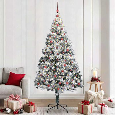Künstlicher Weihnachtsbaum von Vidaxx mit 300 LEDs, weiß, 240 cm, PVC und Stahl und Kunststoff