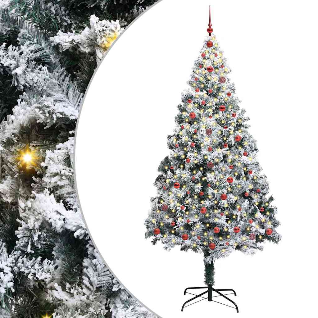 Künstlicher Weihnachtsbaum von Vidaxx mit 300 LEDs, weiß, 240 cm, PVC und Stahl und Kunststoff