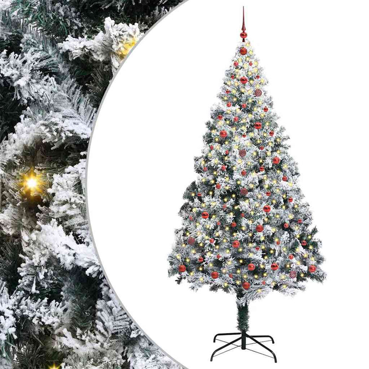 Künstlicher Weihnachtsbaum von Vidaxx mit 300 LEDs, weiß, 240 cm, PVC und Stahl und Kunststoff