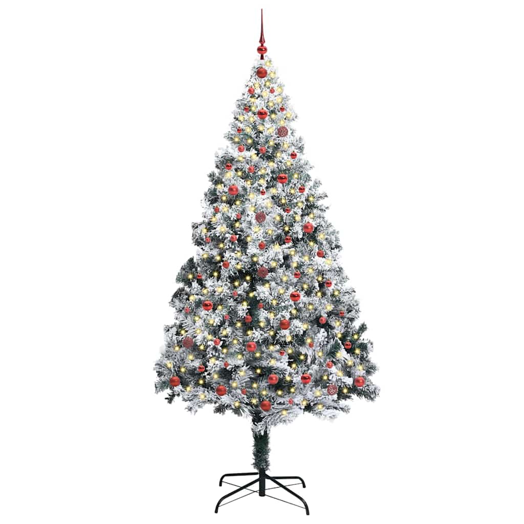 Künstlicher Weihnachtsbaum von Vidaxx mit 300 LEDs, weiß, 240 cm, PVC und Stahl und Kunststoff