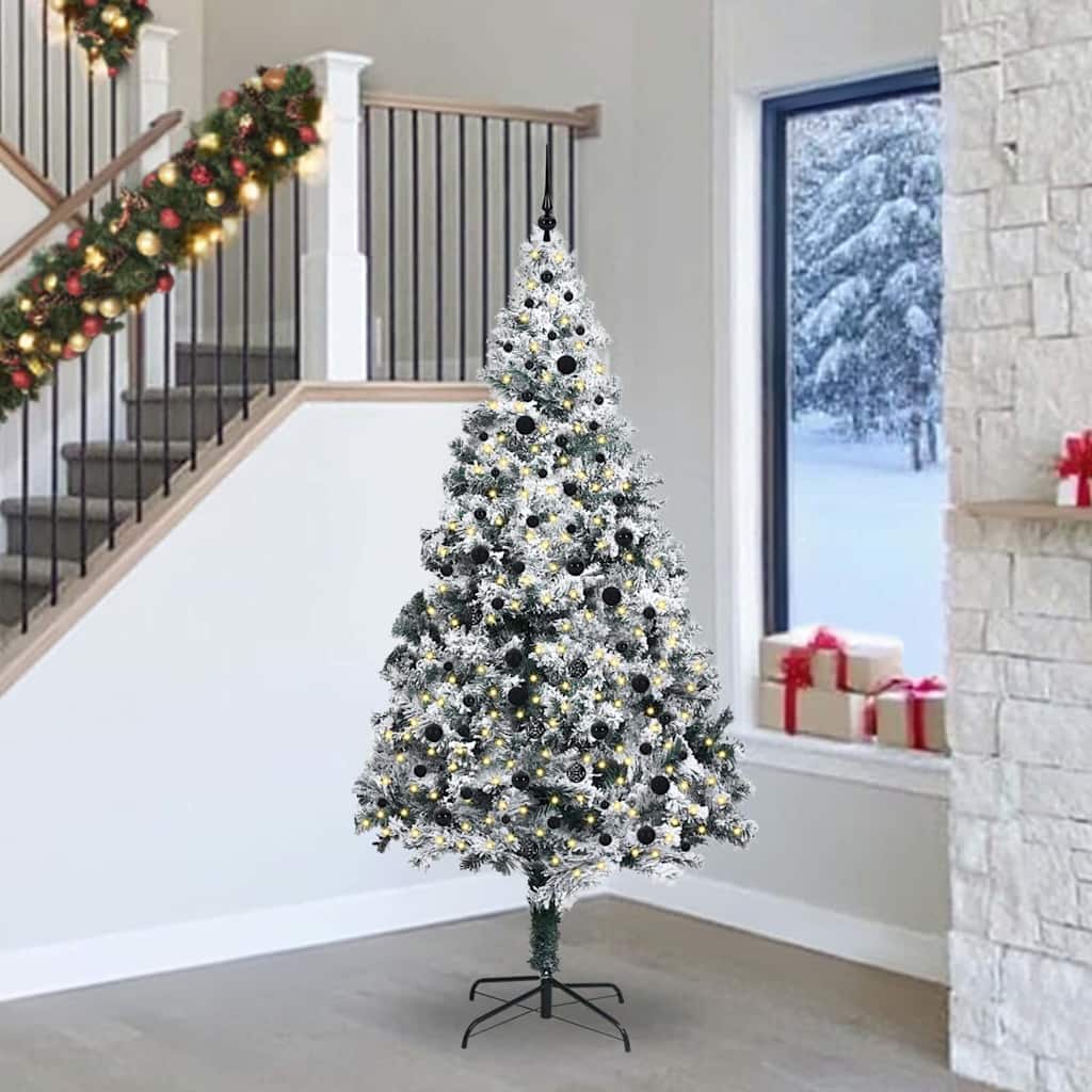 Künstlicher Weihnachtsbaum von Vidaxx mit 300 LEDs, weiß, 240 cm, PVC und Stahl und Kunststoff