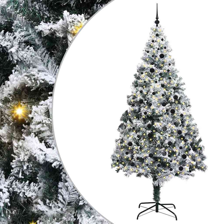 Künstlicher Weihnachtsbaum von Vidaxx mit 300 LEDs, weiß, 240 cm, PVC und Stahl und Kunststoff