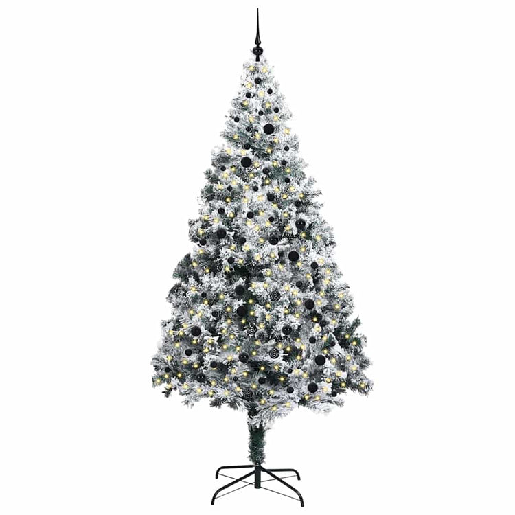 Künstlicher Weihnachtsbaum von Vidaxx mit 300 LEDs, weiß, 240 cm, PVC und Stahl und Kunststoff