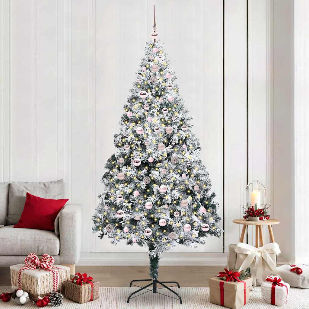 Künstlicher Weihnachtsbaum von Vidaxx mit 300 LEDs, weiß, 240 cm, PVC und Stahl und Kunststoff