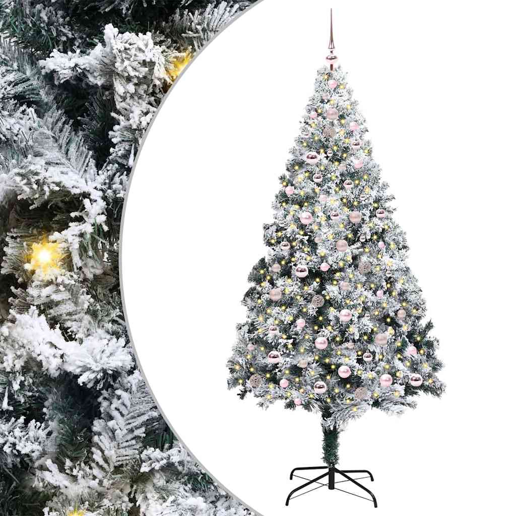 Künstlicher Weihnachtsbaum von Vidaxx mit 300 LEDs, weiß, 240 cm, PVC und Stahl und Kunststoff