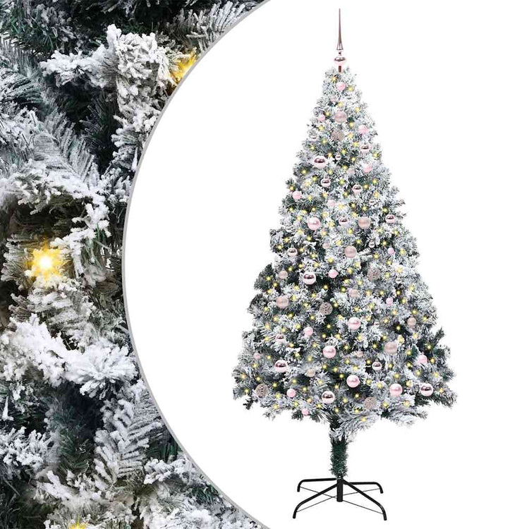 Künstlicher Weihnachtsbaum von Vidaxx mit 300 LEDs, weiß, 240 cm, PVC und Stahl und Kunststoff