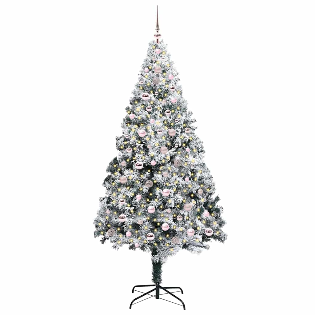 Künstlicher Weihnachtsbaum von Vidaxx mit 300 LEDs, weiß, 240 cm, PVC und Stahl und Kunststoff