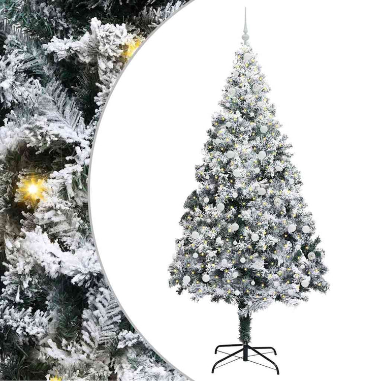 Künstlicher Weihnachtsbaum von Vidaxx mit 300 LEDs, weiß, 240 cm, PVC und Stahl und Kunststoff