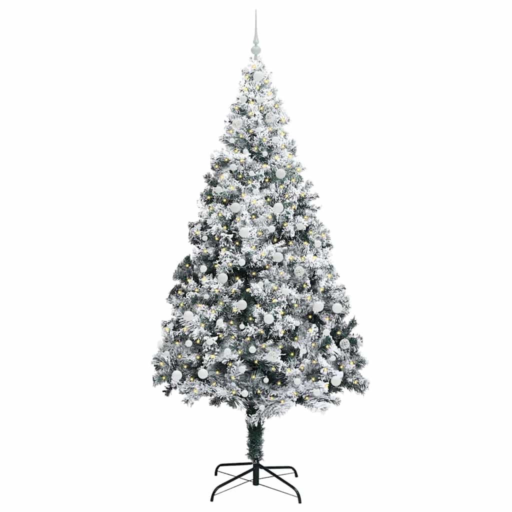 Künstlicher Weihnachtsbaum von Vidaxx mit 300 LEDs, weiß, 240 cm, PVC und Stahl und Kunststoff