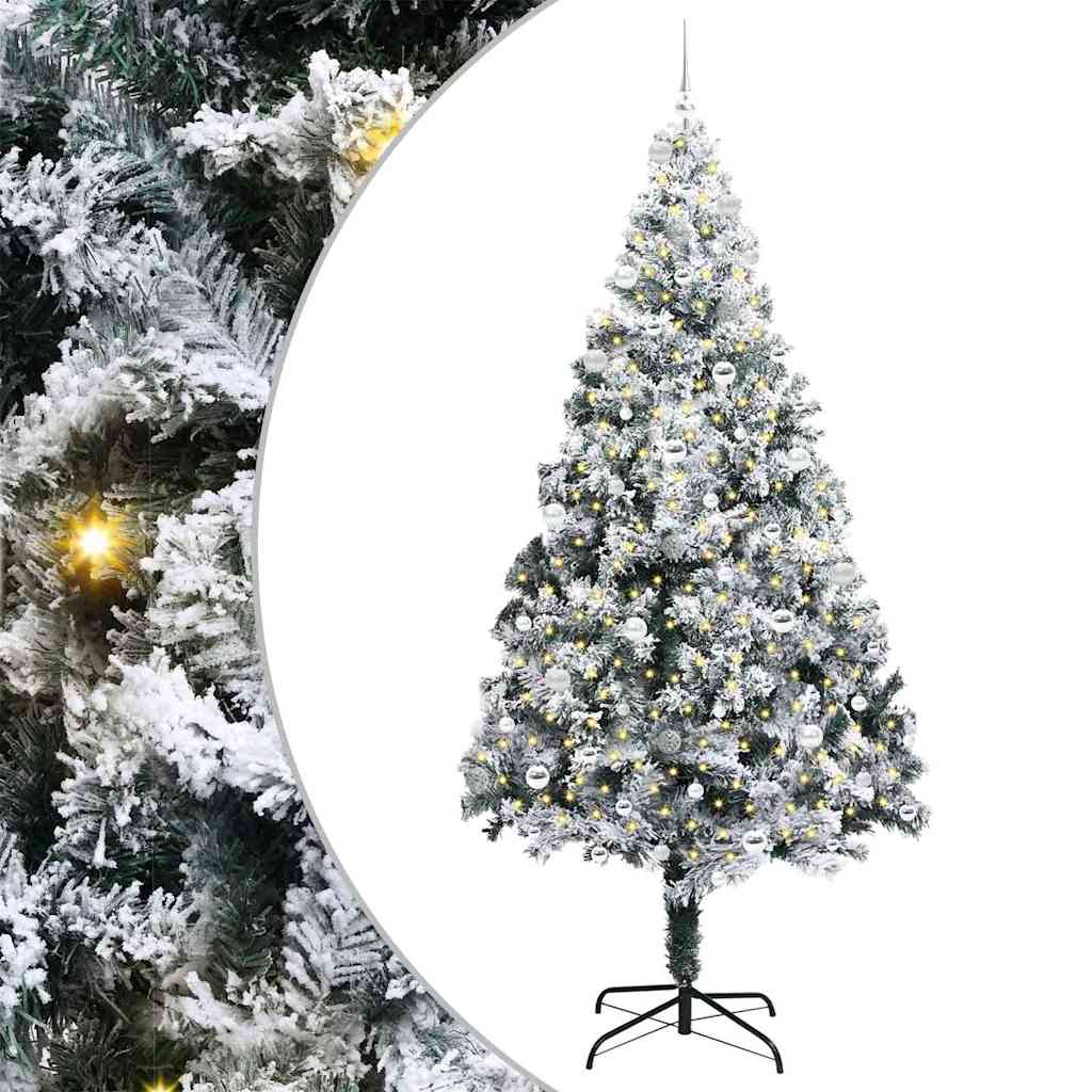 Künstlicher Weihnachtsbaum von Vidaxx mit 300 LEDs, weiß, 240 cm, PVC und Stahl und Kunststoff
