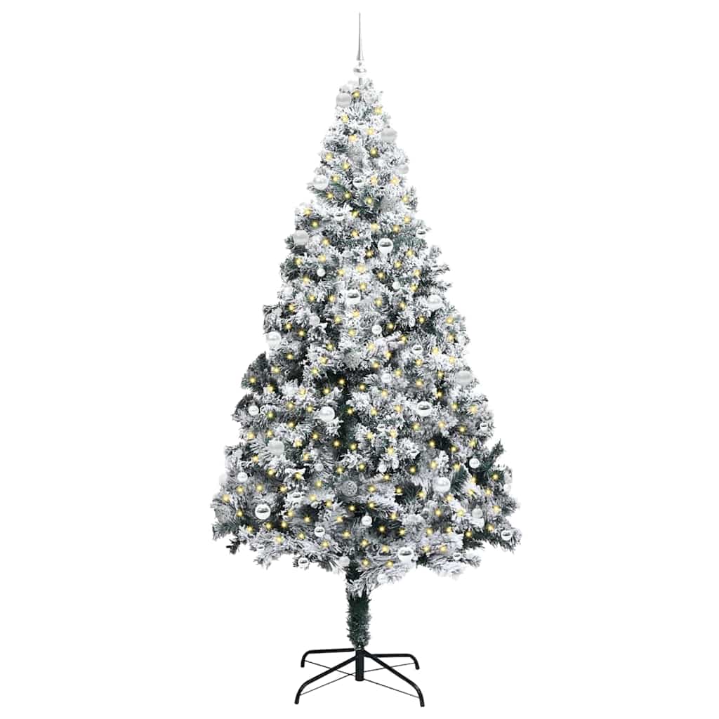Künstlicher Weihnachtsbaum von Vidaxx mit 300 LEDs, weiß, 240 cm, PVC und Stahl und Kunststoff
