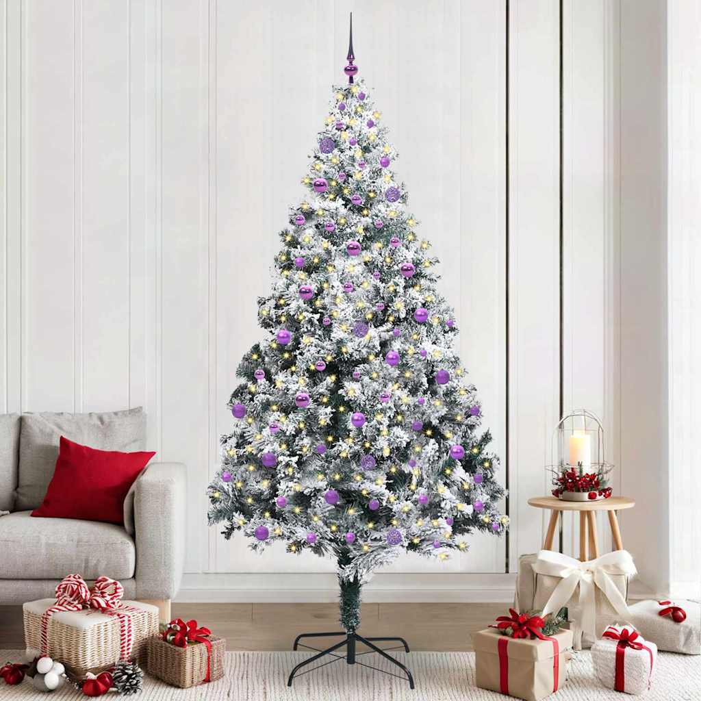 Künstlicher Weihnachtsbaum von Vidaxx mit 300 LEDs, weiß, 240 cm, PVC und Stahl und Kunststoff
