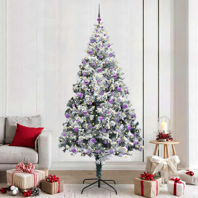 Künstlicher Weihnachtsbaum von Vidaxx mit 300 LEDs, weiß, 240 cm, PVC und Stahl und Kunststoff