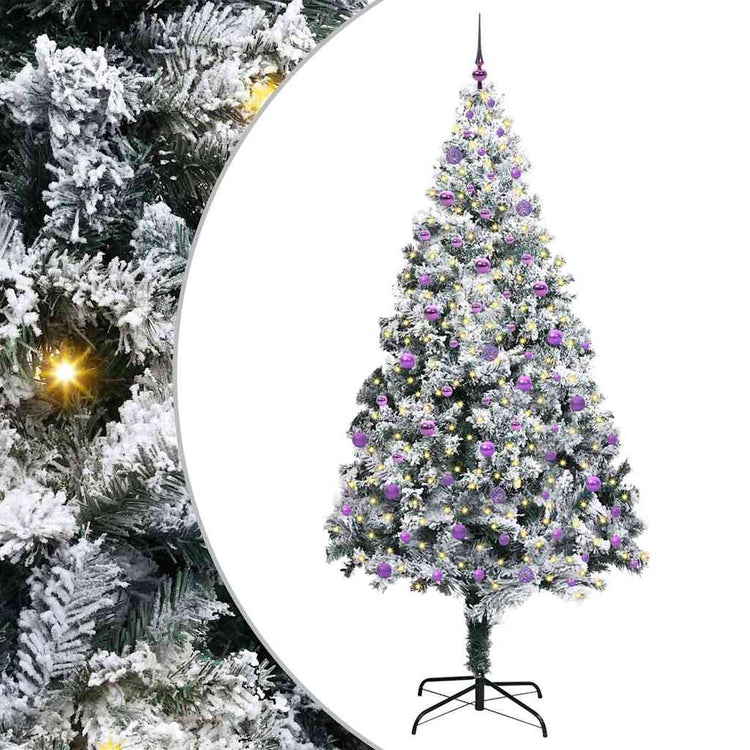 Künstlicher Weihnachtsbaum von Vidaxx mit 300 LEDs, weiß, 240 cm, PVC und Stahl und Kunststoff