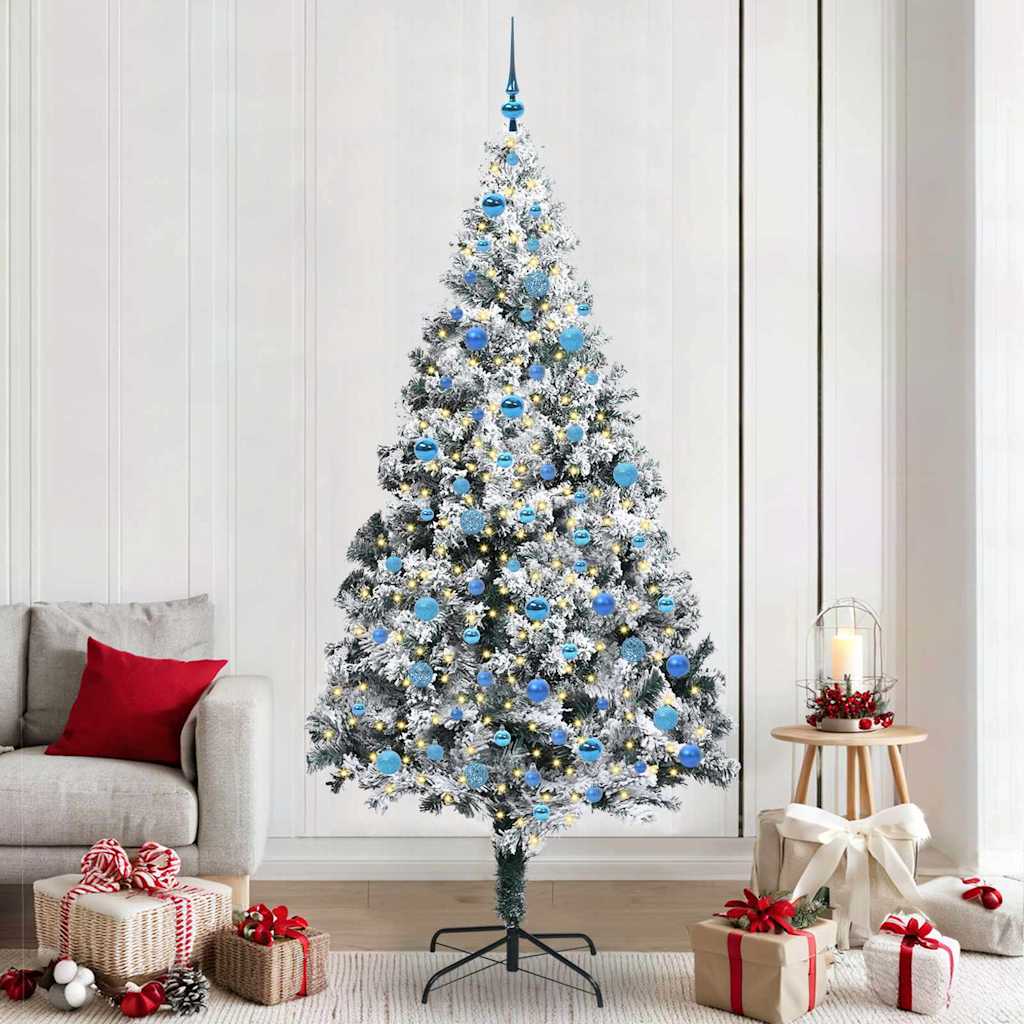 Künstlicher Weihnachtsbaum von Vidaxx mit 300 LEDs, weiß, 240 cm, PVC und Stahl und Kunststoff