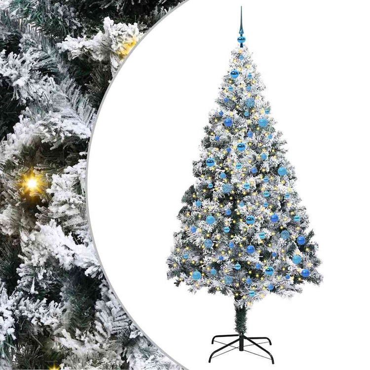 Künstlicher Weihnachtsbaum von Vidaxx mit 300 LEDs, weiß, 240 cm, PVC und Stahl und Kunststoff