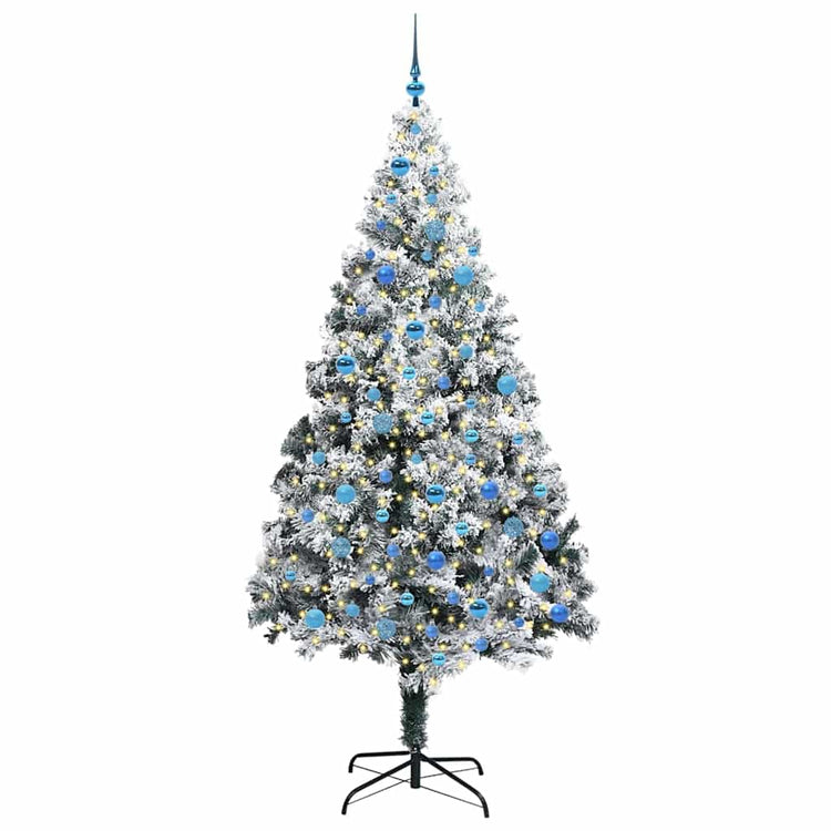 Künstlicher Weihnachtsbaum von Vidaxx mit 300 LEDs, weiß, 240 cm, PVC und Stahl und Kunststoff