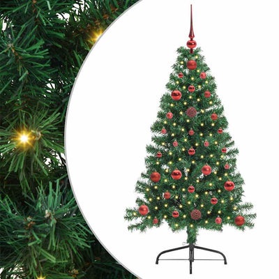 Vidaxx künstlicher, vorbeleuchteter Weihnachtsbaum mit 150 LEDs, grün, 120 cm, PVC