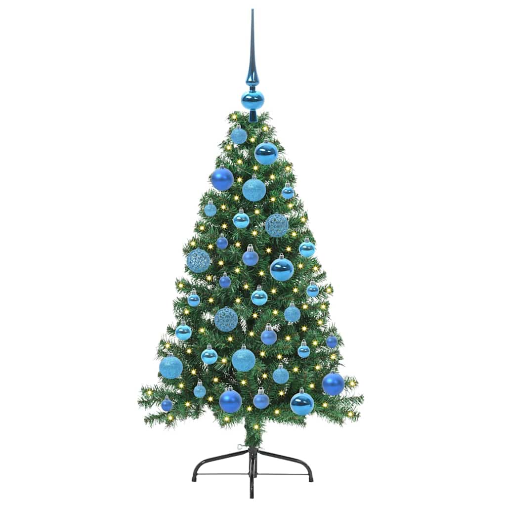 Vidaxx künstlicher, vorbeleuchteter Weihnachtsbaum mit 150 LEDs, grün, 120 cm, PVC