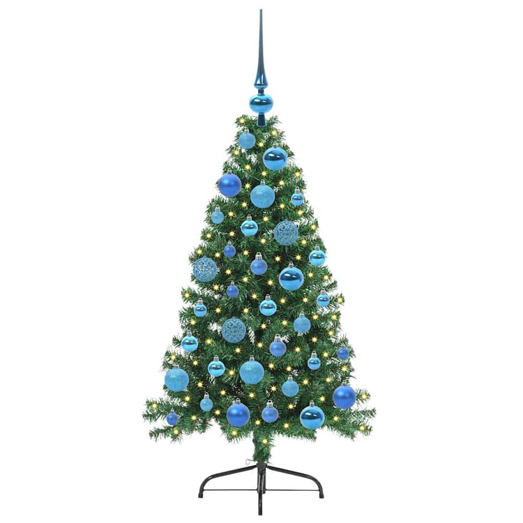 Vidaxx künstlicher, vorbeleuchteter Weihnachtsbaum mit 150 LEDs, grün, 120 cm, PVC