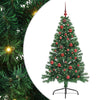 Vidaxx künstlicher, vorbeleuchteter Weihnachtsbaum mit 150 LEDs, grün, 150 cm, PVC